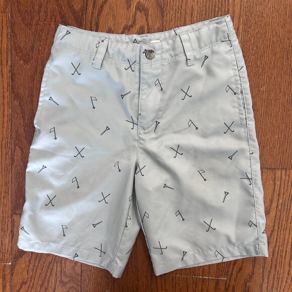 Under Armour Boys Size 7 Golf Shorts Golf Clubs Tees Flags Print Country Club - Picture 10 of 10